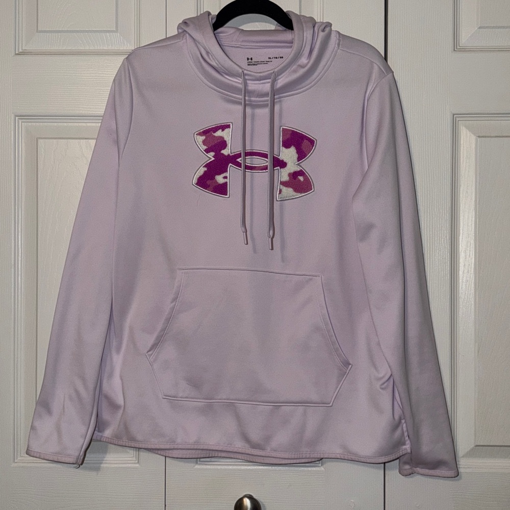 Under Armour Light Purple Hoodie with Magenta Logo